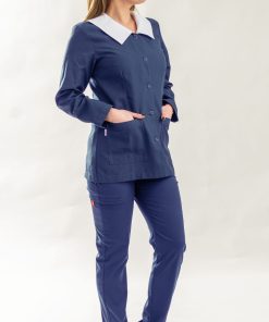 Chaqueta Educadora Con Cuello - Azul, XL